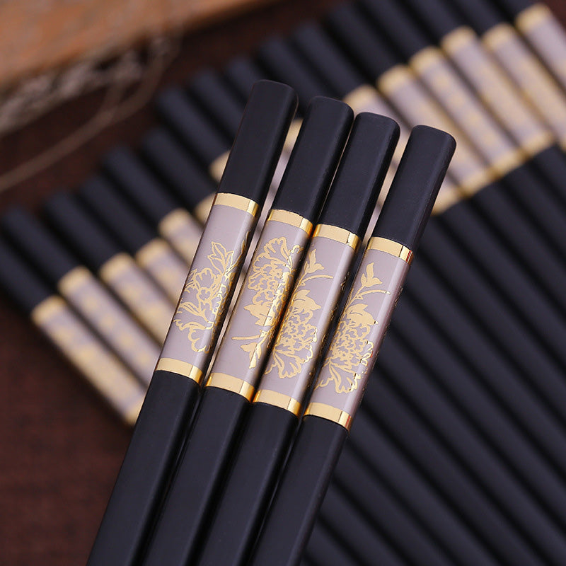 Japanese Luxury Chopsticks for Cooking and Serving with Purple Heart  Pattern Grip, 180mm Stainless Steel