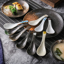 Load image into Gallery viewer, Vintage Asian Soup Spoons | Japanese Ceramic Cutlery - 1 Pc