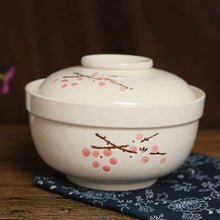 Load image into Gallery viewer, Pink Japanese Bowls with Lid | Ramen Ceramic Tableware - 1 Set