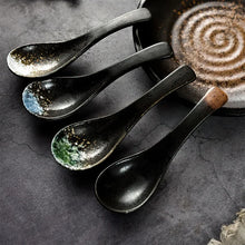 Load image into Gallery viewer, Vintage Asian Soup Spoons | Japanese Ceramic Cutlery - 1 Pc