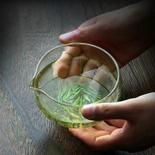 Load image into Gallery viewer, Textured Glass Matcha Bowl with Spout | Unique Japanese Tea Chawan Cup - 1 Pc