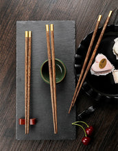 Load image into Gallery viewer, Premium Natural Wood Chinese Chopsticks Gift Box with Holder - 10 Pair Set