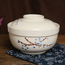 Load image into Gallery viewer, Pink Japanese Bowls with Lid | Ramen Ceramic Tableware - 1 Set