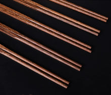Load image into Gallery viewer, Premium Natural Wood Chinese Chopsticks Gift Box with Holder - 10 Pair Set