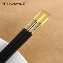 Load image into Gallery viewer, Black & Gold Chopsticks | Luxury Melamine Reusable Tableware - 1 Pair