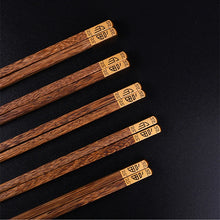 Load image into Gallery viewer, Premium Natural Wood Chinese Chopsticks Gift Box with Holder - 10 Pair Set