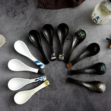 Load image into Gallery viewer, Vintage Asian Soup Spoons | Japanese Ceramic Cutlery - 1 Pc
