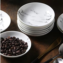 Load image into Gallery viewer, White Marble Ceramic Sauce Bowl | Small Japanese Sushi Dipping Dish - 1 Pc