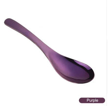 Load image into Gallery viewer, Stainless Steel Asian Soup Spoons | Korean Metal 304 Grade Kitchen Color Utensils - 1 Pc - Blue Purple Rainbow Silver Gold Rose Black