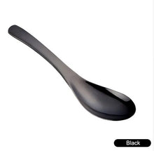 Load image into Gallery viewer, Stainless Steel Asian Soup Spoons | Korean Metal 304 Grade Kitchen Color Utensils - 1 Pc - Blue Purple Rainbow Silver Gold Rose Black