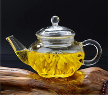 Load image into Gallery viewer, Small Glass Teapot with Infuser and Lid | Heat-Resistant Clear Kettle - 1 Pc