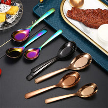 Load image into Gallery viewer, Stainless Steel Flat Bottom Asian Soup Spoons | Long Handle - 1 Pc