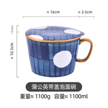 Load image into Gallery viewer, Modern Ramen Bowls with Handle and Lid | Japanese Ceramic Tableware - 1 Set