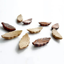 Load image into Gallery viewer, Wooden Leaf Chopstick Rest | Brown Fork Spoon Holder - 1 Pc