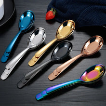 Load image into Gallery viewer, Stainless Steel Flat Bottom Asian Soup Spoons | Long Handle - 1 Pc