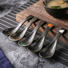 Load image into Gallery viewer, Vintage Asian Soup Spoons | Japanese Ceramic Cutlery - 1 Pc