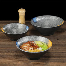 Load image into Gallery viewer, Gray Japanese Noodle Bowls | Lightweight Melamine Ramen Bowl - 1 Pc
