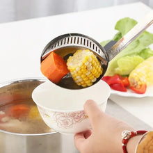 Load image into Gallery viewer, Strainer Asian Soup Spoon  | Long Handle Stainless Steel Soup Ladle - 1 Pc