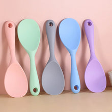 Load image into Gallery viewer, Cute Silicone Rice Paddle | Hanging Pink Blue Purple Non-Stick Spoon - 1PC