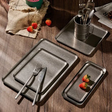 Load image into Gallery viewer, Speckled Stainless Steel Sushi Plates | Japanese Serving Tray - 1 Pc