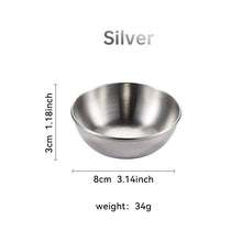 Load image into Gallery viewer, Stainless Steel Golden Soy Sauce Bowl | Asian Dipping Bowls  - 2 Pc Set