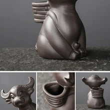 Load image into Gallery viewer, Cattle Spitting Tea Pet | Chinese Clay Handmade Spraying Tea Pets Ornaments - 1 Pc