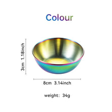 Load image into Gallery viewer, Stainless Steel Golden Soy Sauce Bowl | Asian Dipping Bowls  - 2 Pc Set