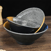 Load image into Gallery viewer, Gray Japanese Noodle Bowls | Lightweight Melamine Ramen Bowl - 1 Pc