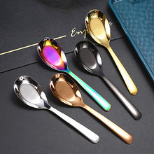 Load image into Gallery viewer, Stainless Steel Flat Bottom Asian Soup Spoons | Long Handle - 1 Pc