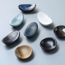 Load image into Gallery viewer, Round Oval Ceramic Chopstick Rest | Ceramic Tableware Holder - 1 Pc