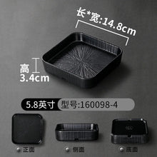 Load image into Gallery viewer, Black Melamine Dinner Platters | Japanese Sushi Plates - 1 Pc