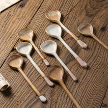Load image into Gallery viewer, Minimalist Retro Ceramic Soup Spoon | Neutral Stoneware - 1 Pc