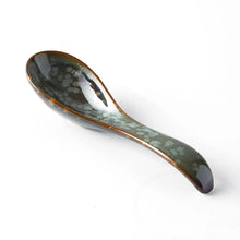 Load image into Gallery viewer, Rustic Japanese Ceramic Soup Spoons | Asian Cutlery Utensils - 1 Pc