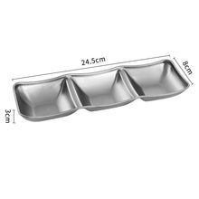 Load image into Gallery viewer, Korean Soy Sauce Plate | Stainless Steel Sauce Dish Trays for Dipping - 1 Pc