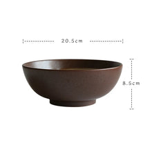 Load image into Gallery viewer, Large Japanese Ramen Bowls | Ceramic Noodle Stripe Dish - 1 Pc
