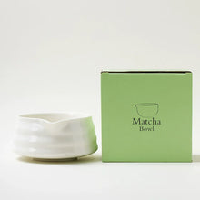 Load image into Gallery viewer, White Traditional Japanese Matcha Bowl and Whisk Holder | Ceramic Tea Bowl