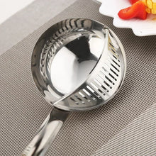 Load image into Gallery viewer, Strainer Asian Soup Spoon  | Long Handle Stainless Steel Soup Ladle - 1 Pc
