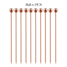 Load image into Gallery viewer, Black Cocktail Picks | Metal Toothpick Skewers - 10 Pc Set