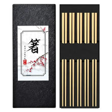 Load image into Gallery viewer, Solid Metal Luxury Chopsticks Set | Silver Gold Chrome Reusable Stainless Steel - 5 Pairs