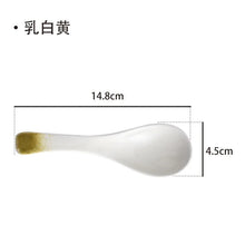 Load image into Gallery viewer, Vintage Asian Soup Spoons | Japanese Ceramic Cutlery - 1 Pc