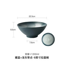 Load image into Gallery viewer, Japanese Porcelain Ramen Bowl | Large Noodle Soup Asian Bowls - 1 Pc