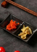 Load image into Gallery viewer, Duo Japanese Soy Sauce Dish | 2 Divided Sushi Dipping Bowl - 1 Pc