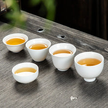 Load image into Gallery viewer, Traditional Delicate White Porcelain Ceramic Chinese Tea Cups - 10 Pc Set