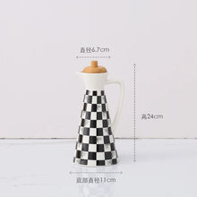 Load image into Gallery viewer, Black & White Taper Soy Sauce Bottle | Oil Vinegar Dispensers - 1 Pc