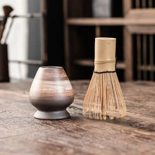 Load image into Gallery viewer, 4-Piece Matcha Bowl Whisk Scoop and Whisk Holder Set | Bamboo Wisk and Spoon with Chawan - 1 Set