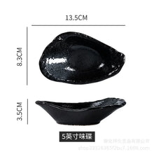 Load image into Gallery viewer, Oyster Shape Soy Sauce Dish | Japanese Ceramic Sauces Bowl - 1 Pc