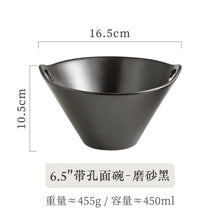 Load image into Gallery viewer, Blue Ceramic Ramen Bowls with Chopsticks Insert | Ceramic Japanese Bowl - 1 Pc