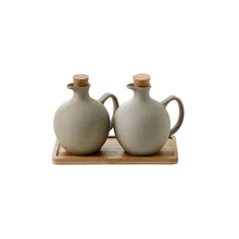 Load image into Gallery viewer, Large Oil Vinegar Soy Sauce Bottle & Dispenser Jug Ceramic Set