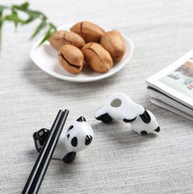 Load image into Gallery viewer, Chinese Chopstick Holder (Panda) — Ceramic Rest