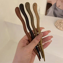 Load image into Gallery viewer, Wavy Wood Hair Stick | Minimalist Womens Hairstyle Pin - 1 Pc